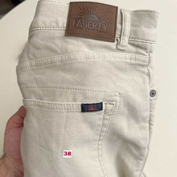 Faherty Stretch Terry 5-Pocket Pant Stone Men’s 38x30 Slim Straight NWOT - Picture 6 of 7